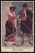 Illustratori Artist Signed Spanish Lady Mozart Don Juan Opera cartolina ZG7954 – fronte