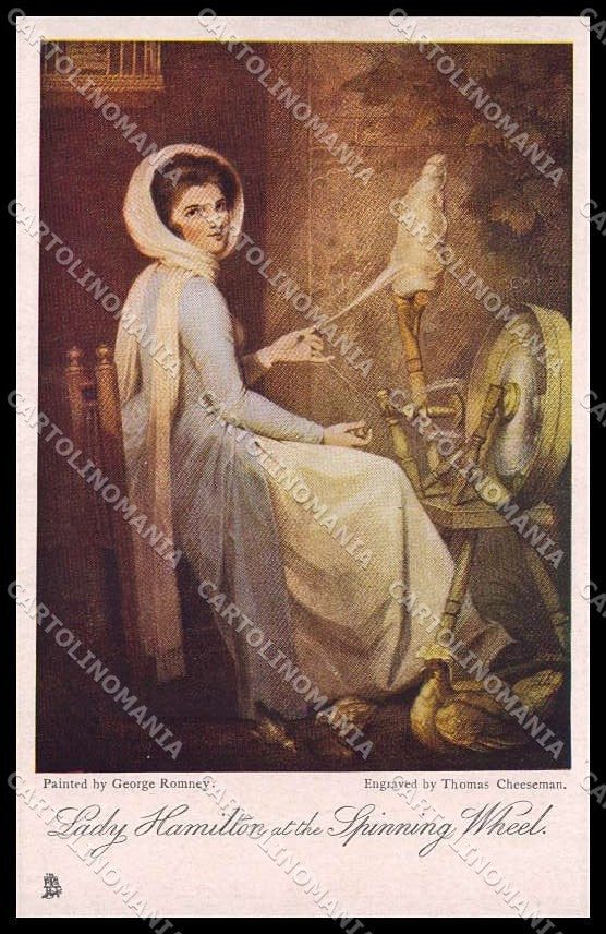 Illustratori Artist Signed Romney Lady Tuck The Olde Print 2650cartolina ZG7962 – fronte