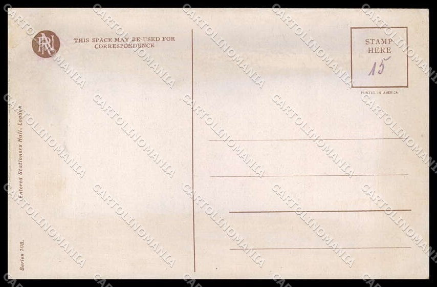 Artist Signed H. Fisher Lady Cat Reinthal 108 CORNER CREASED GLUED pc ZG7966 – retro