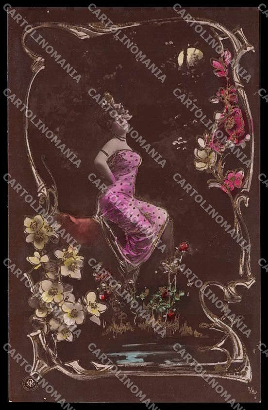 Real Photo Oranotypie Lady NPG 1-8 cartolina ZG7970 – fronte