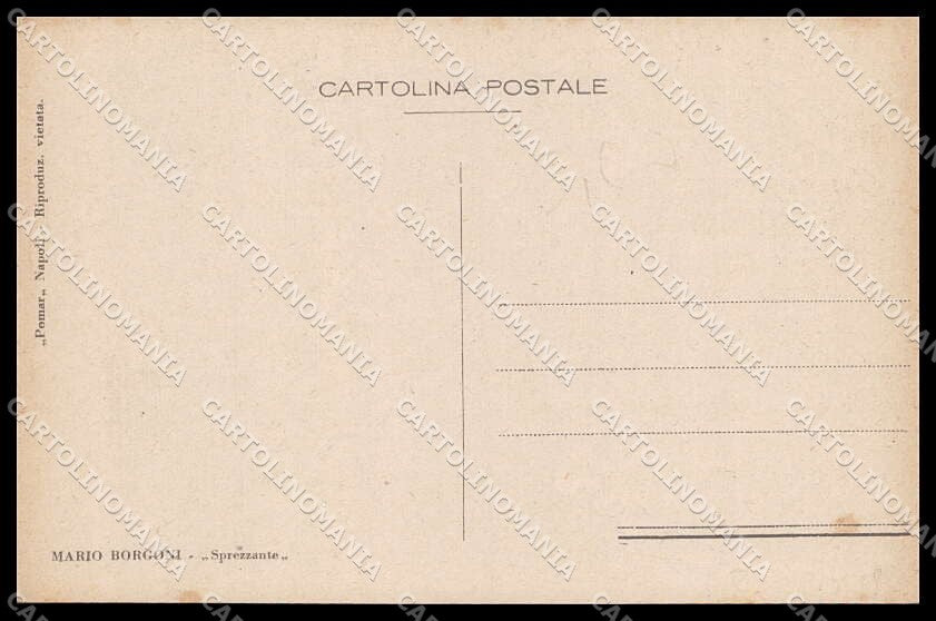 Illustratori Artist Signed Mario Borgoni Lady Relief cartolina ZG7973 – retro