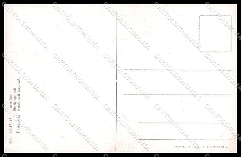 Illustratori Artist Signed Guillaume Lady serie 679 cartolina ZG7978 – retro