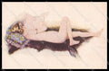 Illustratori Artist Signed S. Meunier Risque Lady serie 26-6 cartolina ZG7991 – fronte