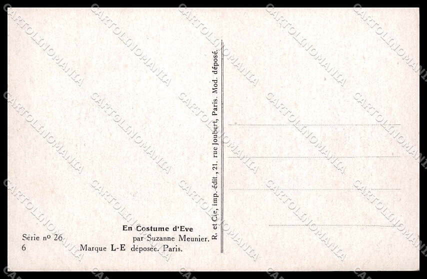 Illustratori Artist Signed S. Meunier Risque Lady serie 26-6 cartolina ZG7991 – retro