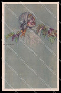 Illustratori Artist Signed Zandrino Lady Harvest serie 24-2 cartolina ZG7998 – fronte