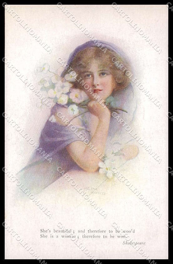 Artist Signed H. Horwitz Lady Shakespeare Oilette serie III 2944 pc ZG7999 – fronte