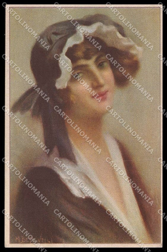 Illustratori Artist Signed M. Bettinelli Glamour Lady serie 884-2 pc ZG8004 – fronte