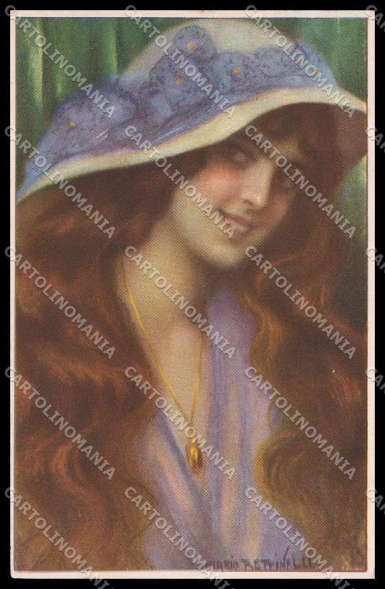 Illustratori Artist Signed M. Bettinelli Glamour Lady serie 884-4 pc ZG8005 – fronte