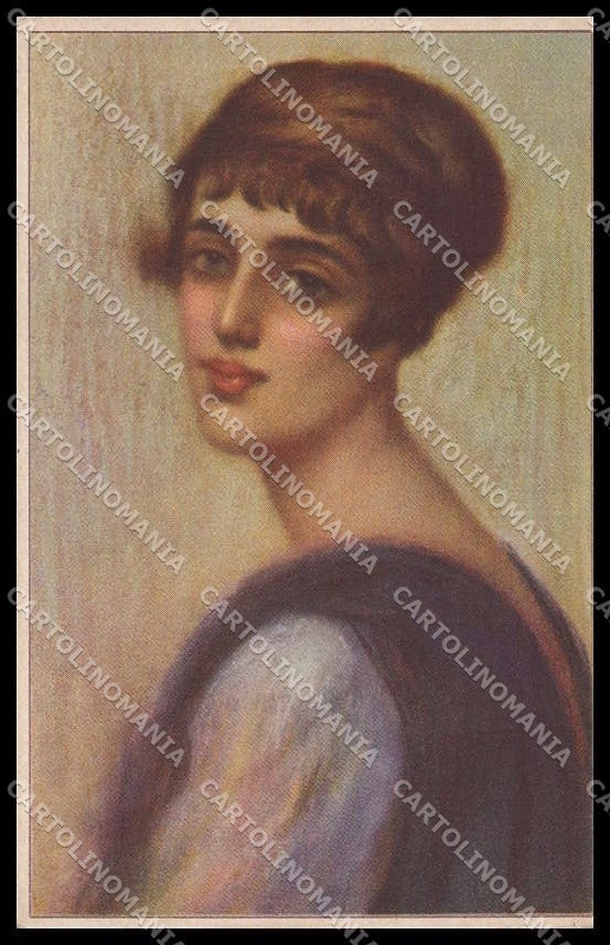 Illustratori Artist Signed M. Bettinelli Glamour Lady serie 884-5 pc ZG8006 – fronte