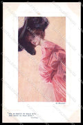 Illustratori Artist Signed M. Horsfall Glamour Lady Oilette serie 9742 pc ZG8009 – fronte