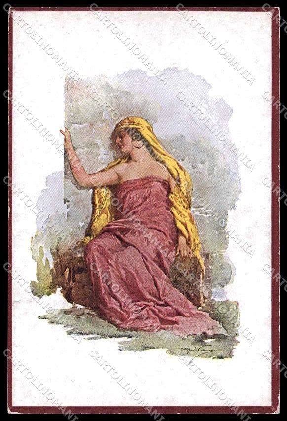 Illustratori Artist Signed A. Beltrame Lady serie 501 cartolina ZG8013 – fronte