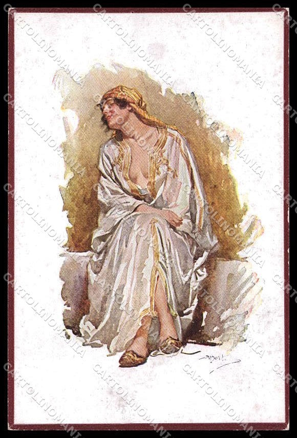Illustratori Artist Signed A. Beltrame Lady serie 501 cartolina ZG8014 – fronte