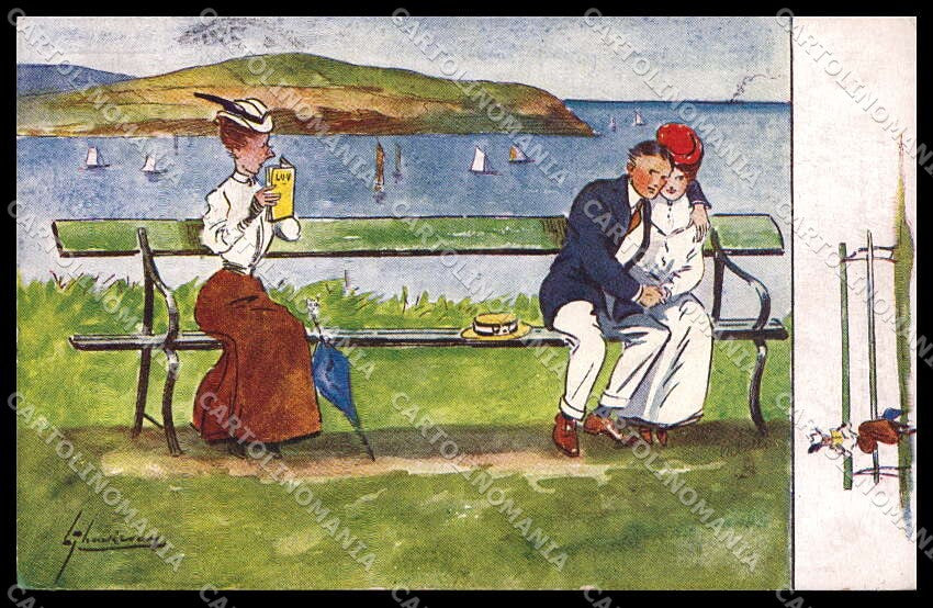 Illustratori Artist Signed L. Thackeray Oilette 9599 pc ZG8018 – fronte