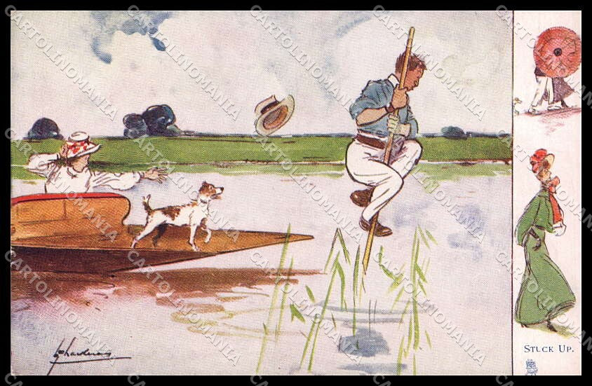 Illustratori Artist Signed L. Thackeray Stuck up Oilette 9035 pc ZG8019 – fronte
