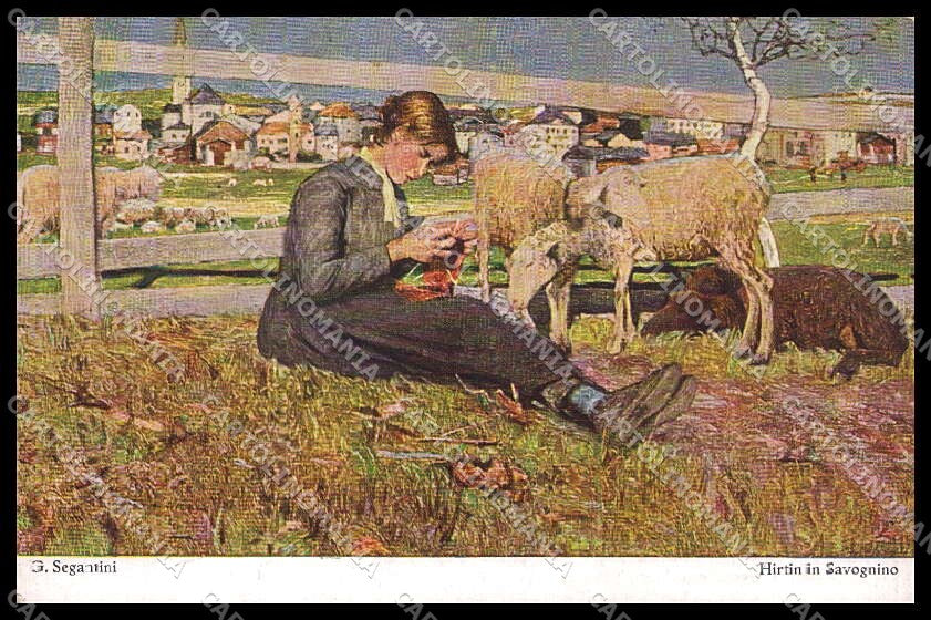 Illustratori Artist Signed G. Segantini Lady Savognino serie 32 cartolina ZG8040 – fronte