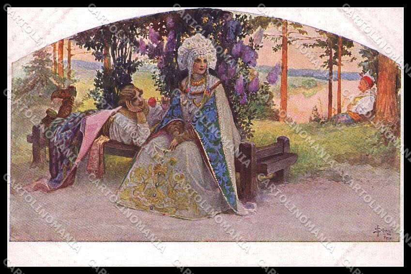 Illustratori Artist Signed S. Solomko Lady TSN serie 178 cartolina ZG8045 – fronte