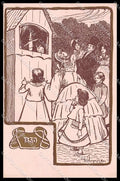 Illustratori Artist Signed Lady Children Puppet cartolina ZG8048 – fronte
