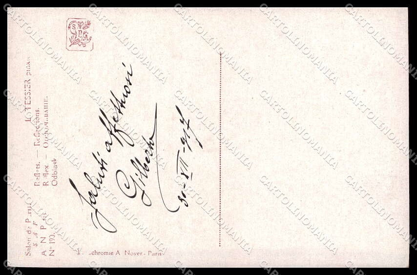 Illustratori Artist Signed L. Tessier Lady Salon de Paris 190 cartolina ZG8054 – retro