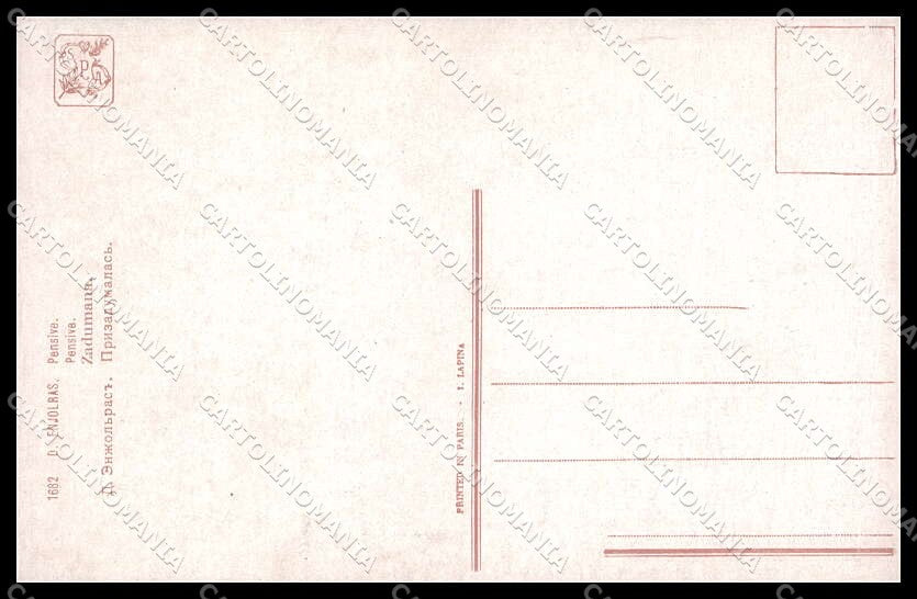 Illustratori Artist Signed D. Enjolras Lady Lapina 1682 cartolina ZG8057 – retro