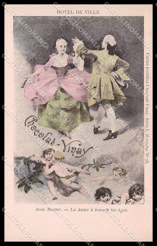 Illustratori Artist Signed Aime Morot Chocolat Vinay serie I-28 cartolina ZG8060 – fronte
