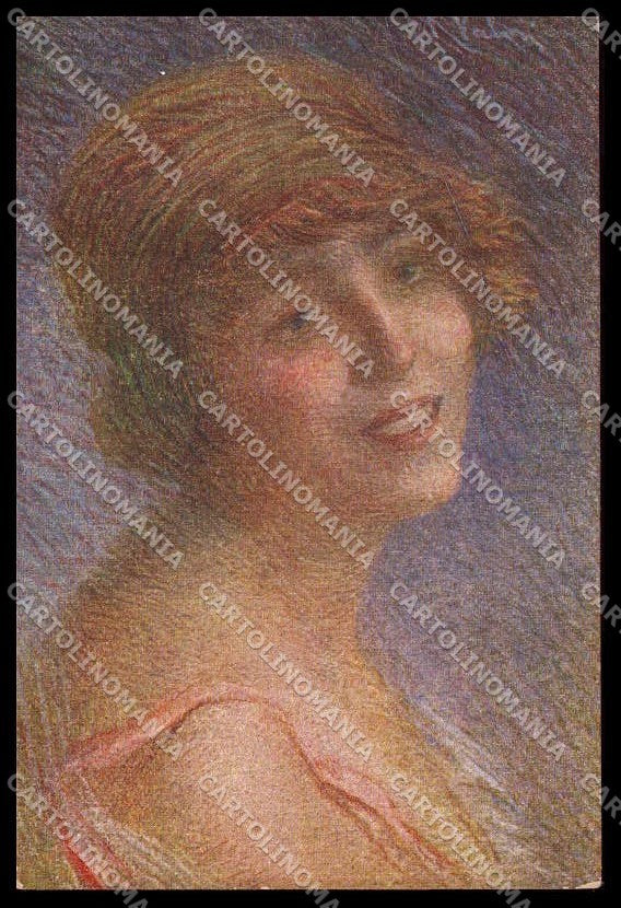 Illustratori Artist Signed Valeri ? Lady serie 329-6 cartolina ZG8063 – fronte