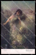 Illustratori Artist Signed J. Pstrak Lady Nymphe serie 1077 cartolina ZG8064 – fronte