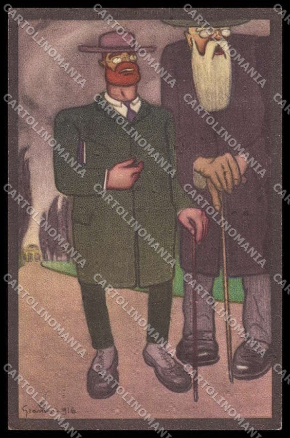 Illustratori Artist Signed Grande Men serie 105-6 cartolina ZG8067 – fronte