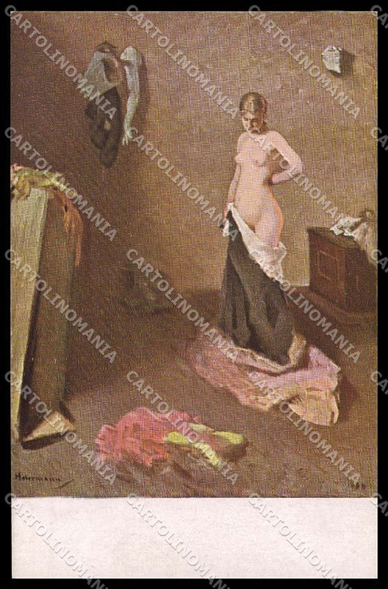 Illustratori Artist Signed H. F. von Habermann Nude Lady serie 44 pc ZG8077 – fronte