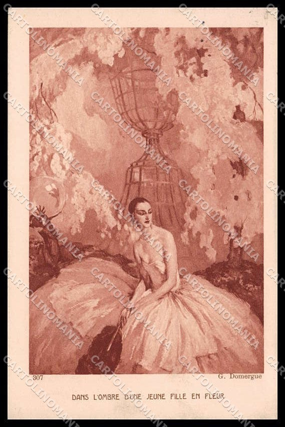 Illustratori Artist Signed Domergue Lady serie 307 cartolina ZG8079 – fronte