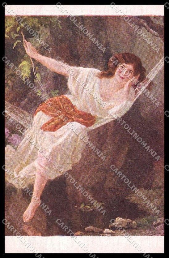 Illustratori Artist Signed A. Boye Lady Lapina 5074 cartolina ZG8098 – fronte