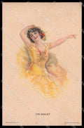 Illustratori Artist Signed Alice Luella Fidler Ballerina Lady serie 90 pc ZG8104 – fronte