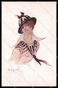 Illustratori Artist Signed Occhipinti Fashion Lady serie 808 cartolina ZG8108 – fronte