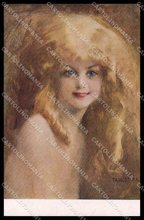 Illustratori Artist Signed T. Styka Girl serie 19 cartolina ZG8109 – fronte