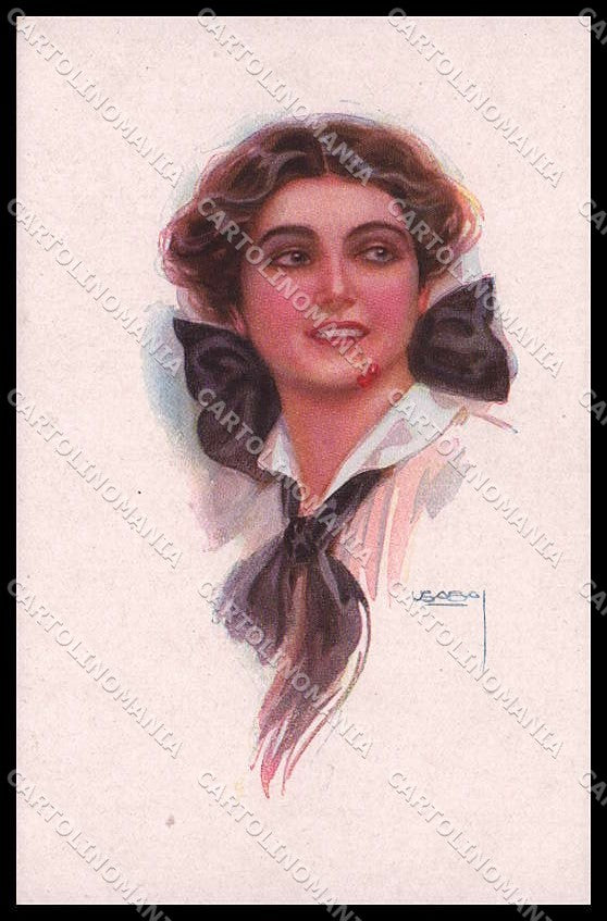Illustratori Artist Signed Usabal Fashion Lady serie 333-3 pc ZG8114 – fronte