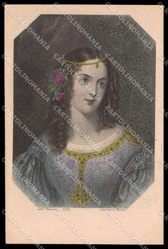 Illustratori Artist Signed Adolf Theer Lady serie 1593 cartolina ZG8123 – fronte