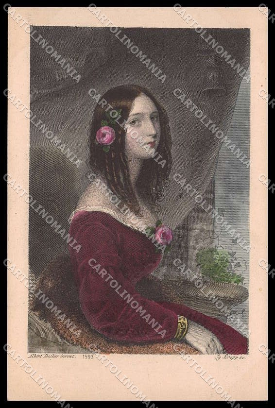 Illustratori Artist Signed Albert Decker Lady serie 1593 cartolina ZG8124 – fronte