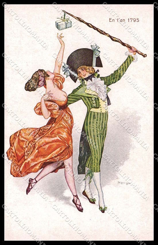 Illustratori Artist Signed Herouard Couple Mode Lapina 2593 cartolina ZG8144 – fronte