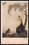 Artist Signed Hardy Fashion Lady Monkey Paris Gravures 1964 pc ZG8149 – fronte