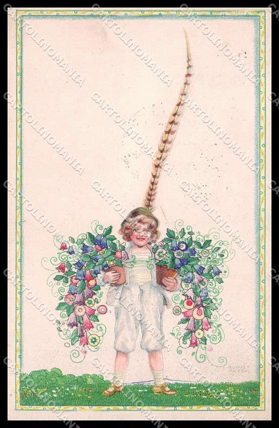 Illustratori Artist Signed August Patek Child serie 506-2 cartolina ZG8169 – fronte