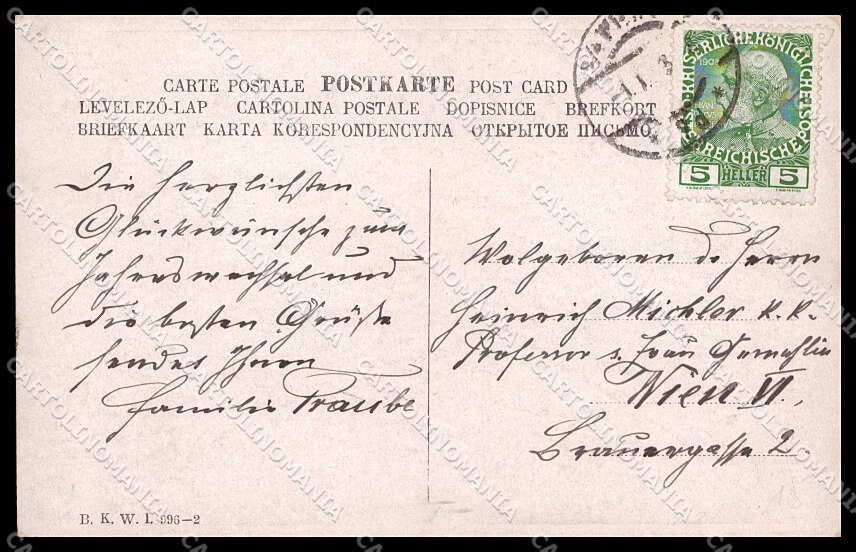 Illustratori Artist Signed Printz Couple Lady BKWI 996-2 cartolina ZG8170 – retro