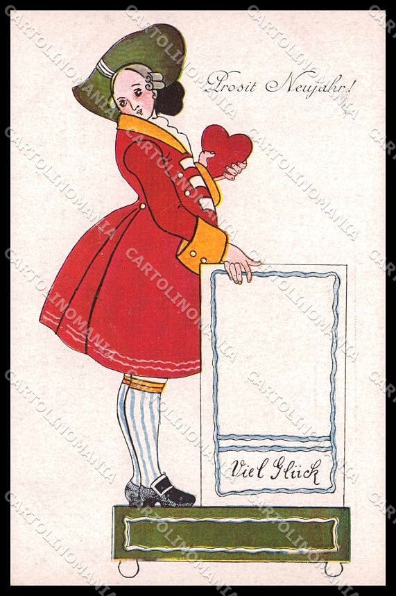 Illustratori Artist Signed Christmas Man cartolina ZG8171 – fronte