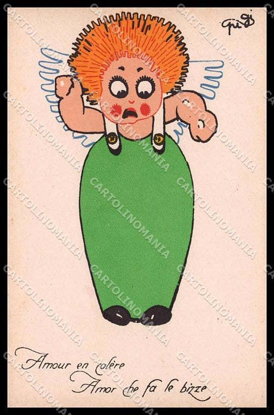 Illustratori Artist Signed Piattoli Cupid cartolina ZG8182 – fronte