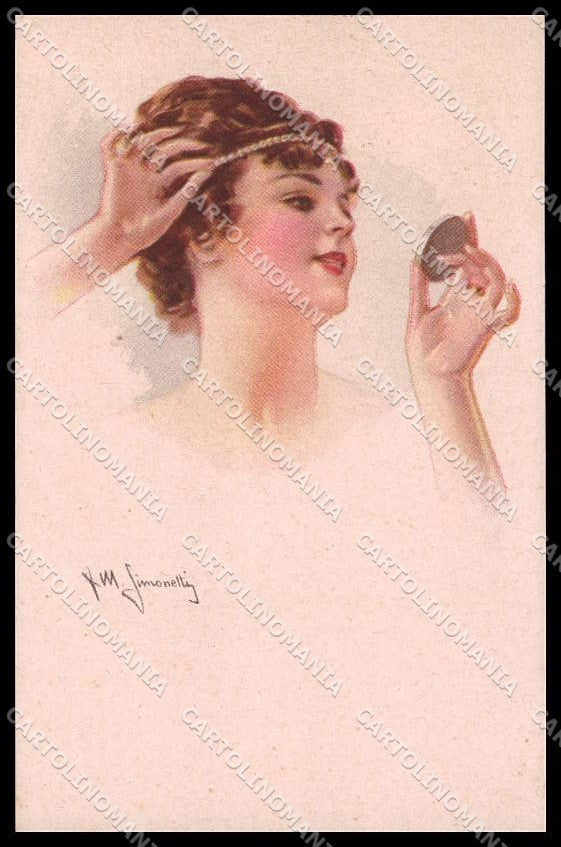 Illustratori Artist Signed Simonetti Fashion Lady serie 260-2 cartolina ZG8194 – fronte