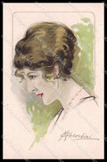 Illustratori Artist Signed Cherubini Lady serie 750-5 cartolina ZG8196 – fronte
