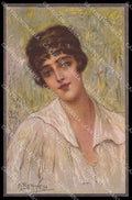 Illustratori Artist Signed M. Bettinelli Fashion Lady serie 832-5 pc ZG8200 – fronte