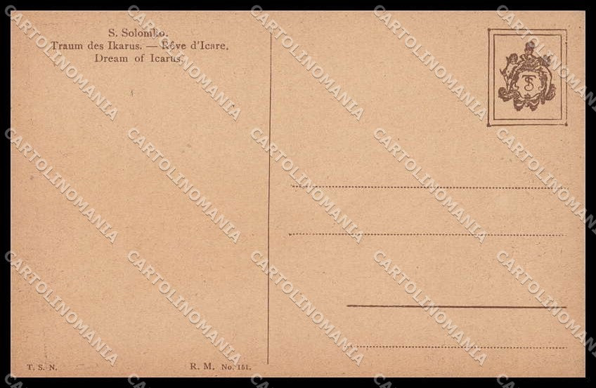 Illustratori Artist Signed S. Solomko Icarus TSN 151 cartolina ZG8209 – retro