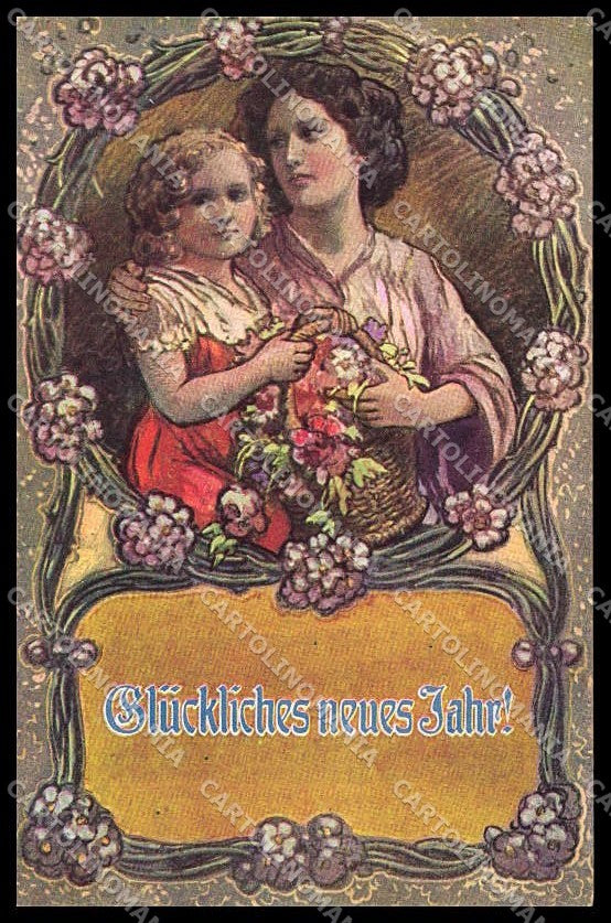 Illustratori Artist Signed Wilhelm Ott Lady Child serie 1 cartolina ZG8216 – fronte