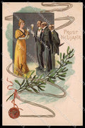 Illustratori Artist Signed Lady Toasting Art Nouveau Relief serie 5382 pc ZG8242 – fronte