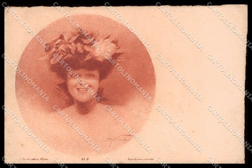 Illustratori Artist Signed A. Villa Lady Art Nouveau serie 64b cartolina ZG8251 – fronte