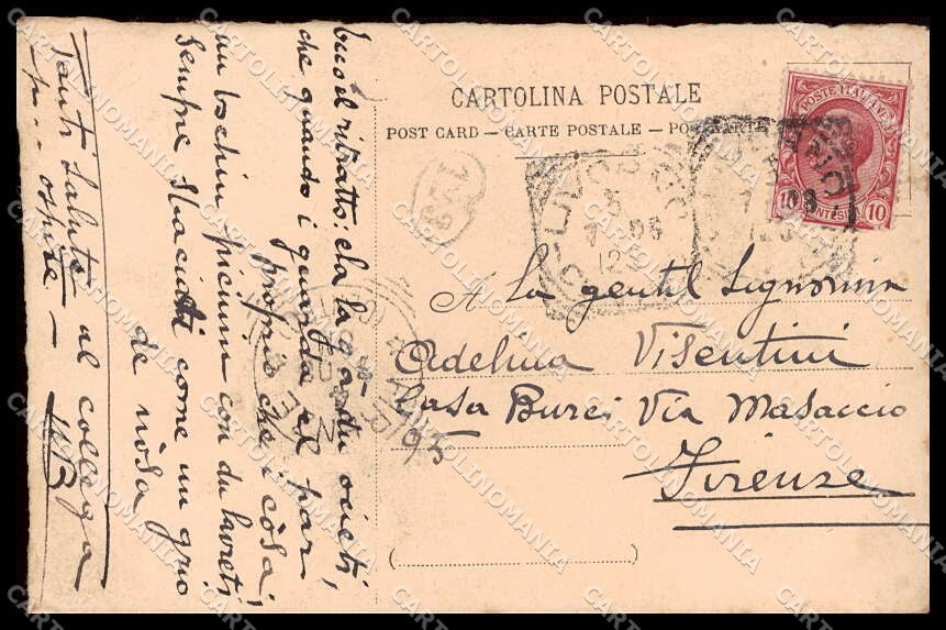 Illustratori Artist Signed A. Villa Lady Art Nouveau serie 64b cartolina ZG8251 – retro
